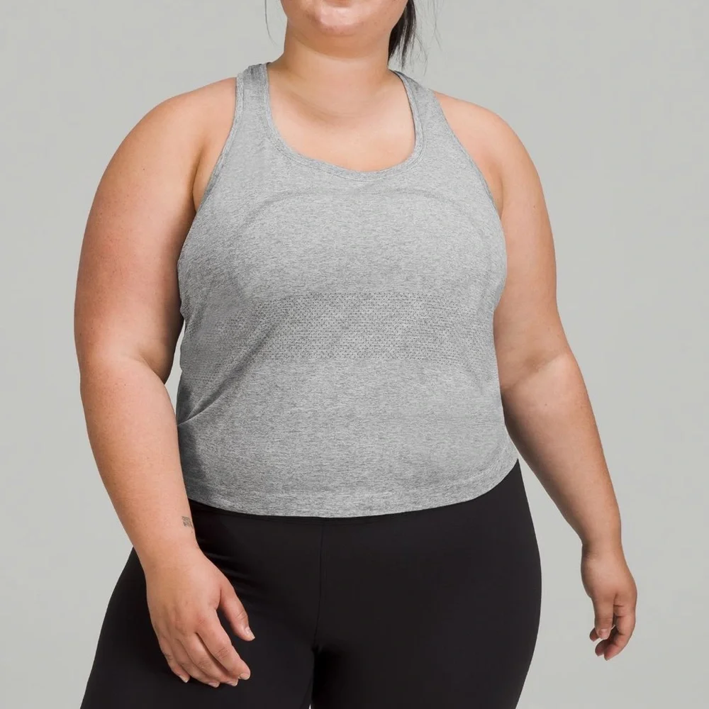 Swiftly Tech Racerback Tank Top in Grey Size 6